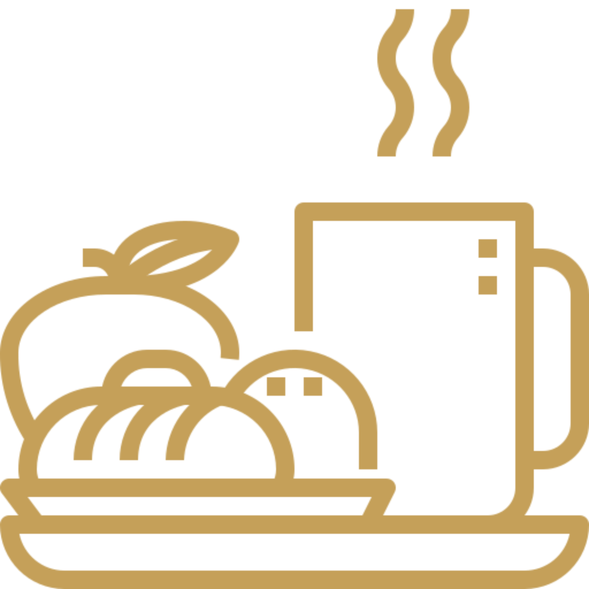 Minimalist breakfast design with steaming mug