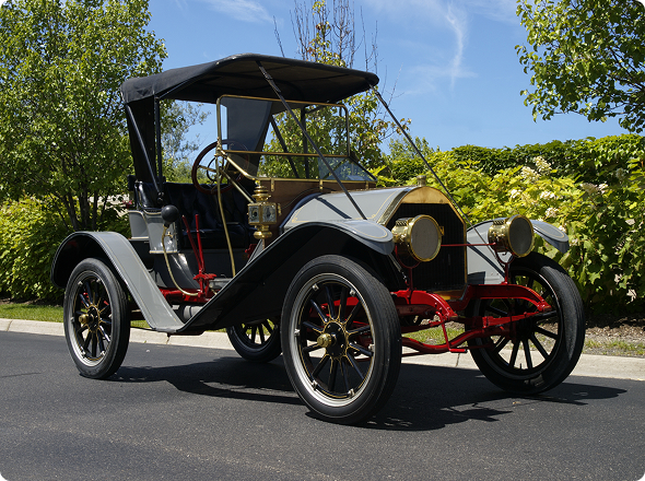 Classic automobile with brass details