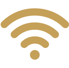 Golden network waves illustration